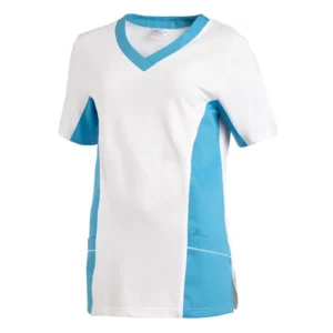 Casaca bicolor de mujer Leiber 08/2531 blanco/turquesa, vista frontal de la prenda