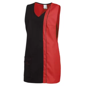 Casulla bicolor Leiber 08/2541 negro/rojo, vista frontal de la prenda