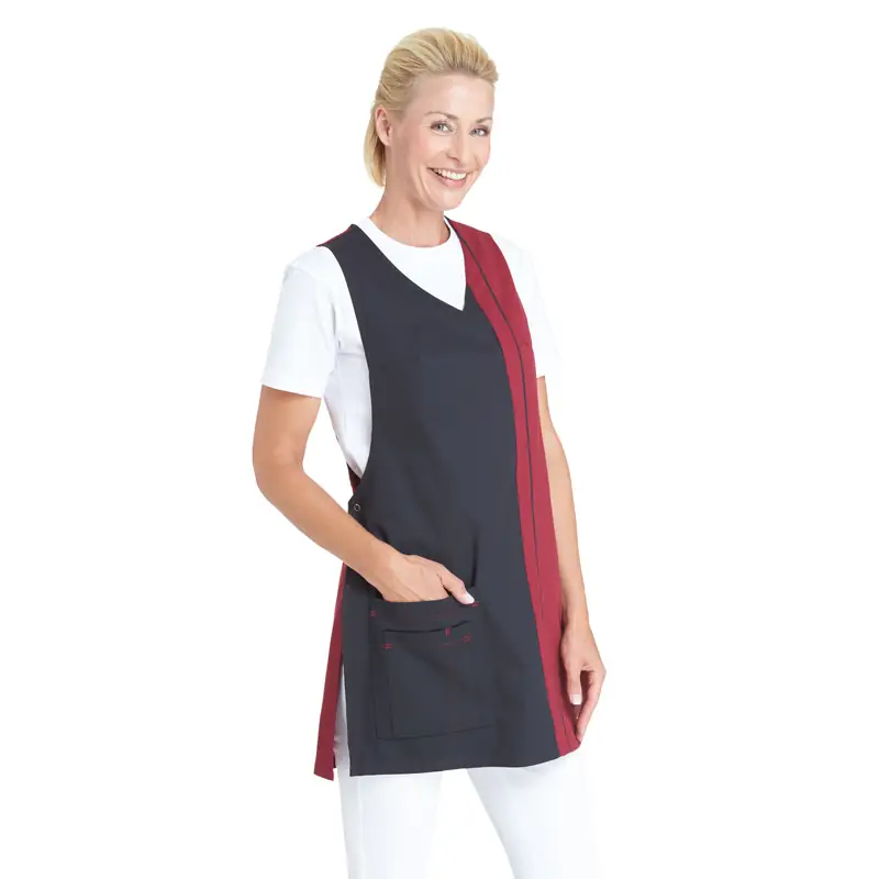 Casulla bicolor de mujer Leiber 08/2541 4 Casulla bicolor Leiber 08/2541 negro/burdeos, vista frontal de la prenda