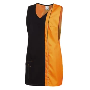 Casulla bicolor Leiber 08/2541 negro/amarillo sol, vista frontal de la prenda