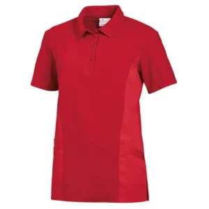 Casaca tipo polo de mujer Leiber 08/2546 rojo, vista frontal de la prenda