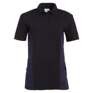 Casaca tipo polo de mujer Leiber 08/2546 azul marino, vista frontal de la prenda