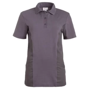 Casaca tipo polo de mujer Leiber 08/2546 gris, vista frontal de la prenda