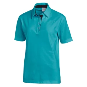 Polo unisex Leiber 08/2637 petróleo/azul marino, vista frontal de la prenda