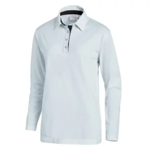 Polo unisex Leiber 08/2638 azul claro/azul marino, vista frontal de la prenda