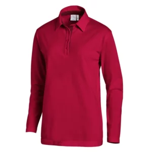 Polo unisex Leiber 08/2638 cereza/burdeos, vista frontal de la prenda