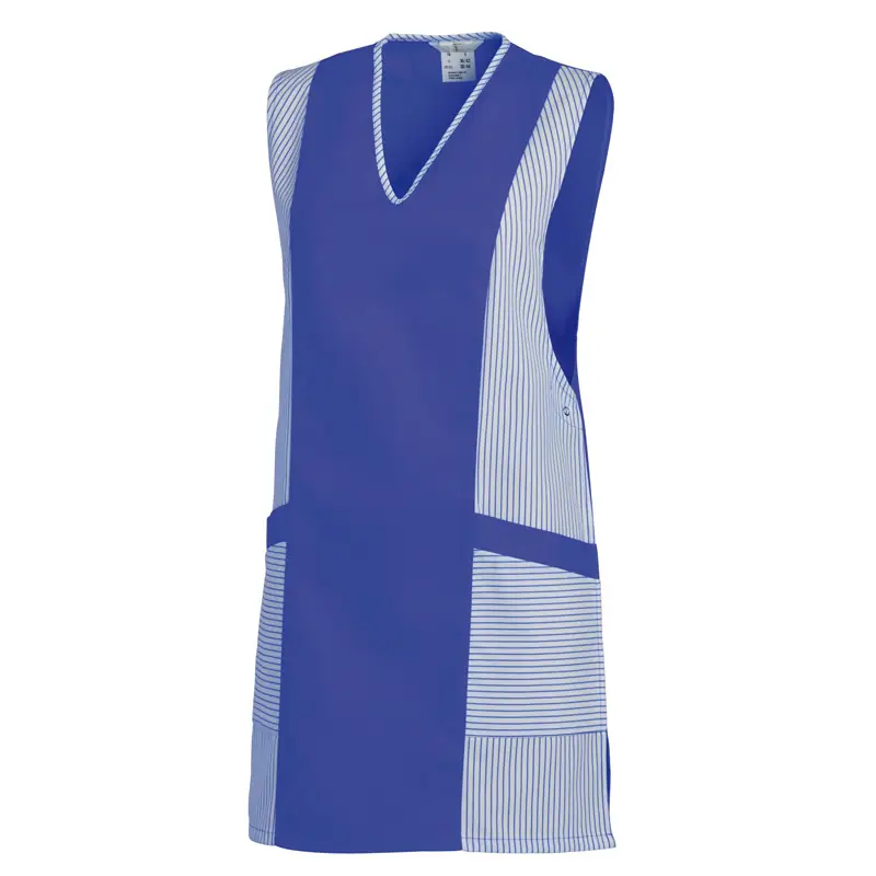 Casulla Leiber 08/264 6 Casulla Leiber 08/264 blanco/azul royal, vista frontal de la prenda