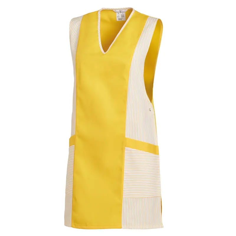 Casulla Leiber 08/264 12 Casulla Leiber 08/264 blanco/amarillo, vista frontal de la prenda
