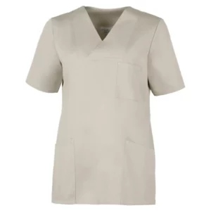 Casaca sanitaria de mujer Leiber 08/2732 beige, vista frontal de la prenda