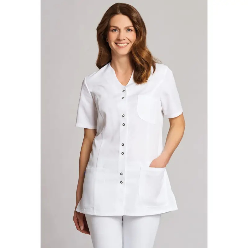 Casaca de mujer Leiber 08/2738 1 Casaca de mujer Leiber 08/2738 blanco, puesto en modelo, vista frontal