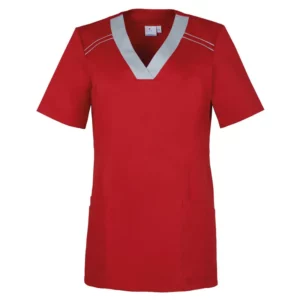Casaca de mujer Leiber 08/2798 rojo/gris plata, vista frontal de la prenda