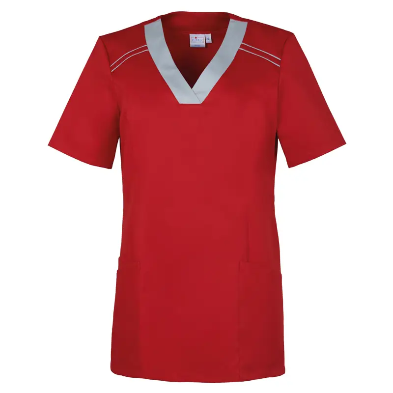 Casaca de mujer Leiber 08/2798 4 Casaca de mujer Leiber 08/2798 rojo/gris plata, vista frontal de la prenda