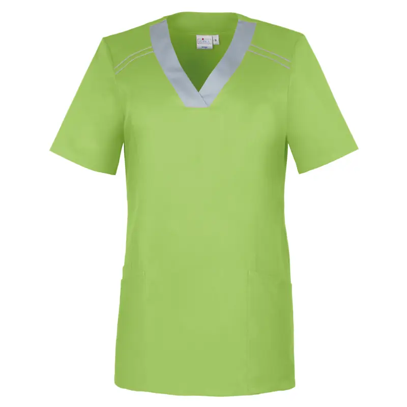 Casaca de mujer Leiber 08/2798 2 Casaca de mujer Leiber 08/2798 verde lima/gris plata, vista frontal de la prenda