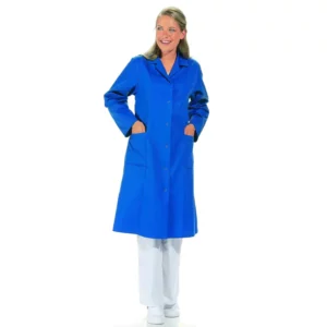 Bata de mujer Leiber 08/491 azul royal, puesta en modelo, segunda vista