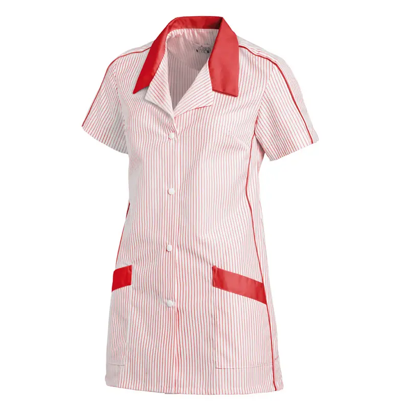 Casaca rayada de mujer Leiber 08/559 7 Casaca Leiber 08/559 blanco/rojo, vista frontal de la prenda