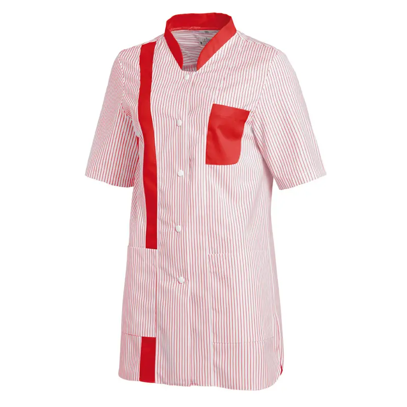 Casaca de mujer Leiber 08/634 2 Casaca Leiber 08/634 blanco/rojo, vista frontal de la prenda