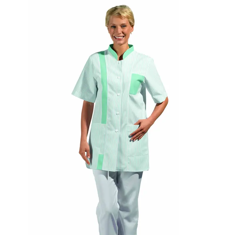 Casaca de mujer Leiber 08/634 7 Casaca Leiber 08/634 blanco/menta, puesta en modelo, vista frontal
