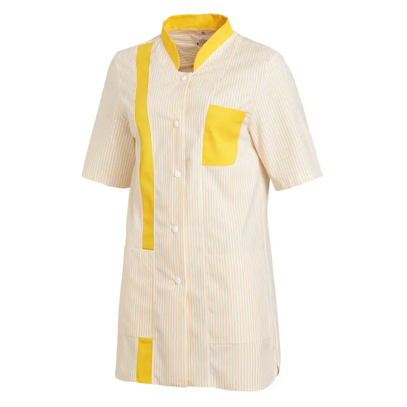 Casaca de mujer Leiber 08/634 11 Casaca Leiber 08/634 blanco/amarillo, vista frontal de la prenda