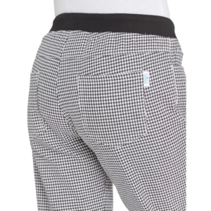 Pantalón de cocina de mujer Leiber 08/7220 con pata de gallo, detalle posterior