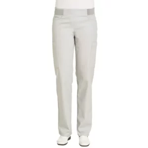 Pantalón Leiber 08/7390 gris plata, vista frontal puesta en modelo