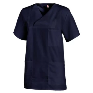 Casaca sanitaria unisex Leiber 08/769 en azul marino, vista frontal de la prenda