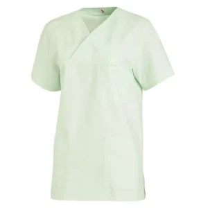 Casaca sanitaria unisex Leiber 08/769 en menta, vista frontal de la prenda