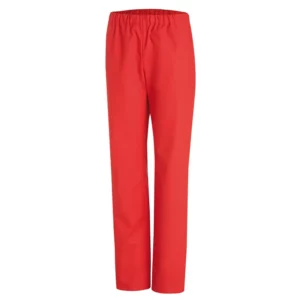 Pantalón sanitario unisex Leiber 08/780 en rojo, vista frontal de la prenda