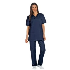 Pantalón sanitario unisex Leiber 08/780 en azul marino, vista con modelo