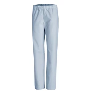 Pantalón sanitario unisex Leiber 08/780 en celeste, vista frontal de la prenda