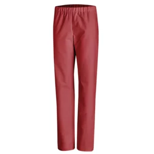Pantalón sanitario unisex Leiber 08/780 en burdeos, vista frontal de la prenda