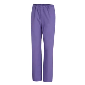 Pantalón sanitario unisex Leiber 08/780 en morado, vista frontal de la prenda