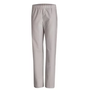Pantalón sanitario unisex Leiber 08/780 en gris claro, vista frontal de la prenda