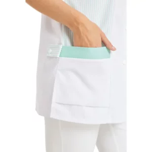 Casaca Leiber 08/800 blanco/menta, detalle del bolsillo