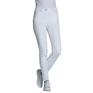 Pantalón ajustado Leiber 08/8511L blanco de mujer, vista frontal