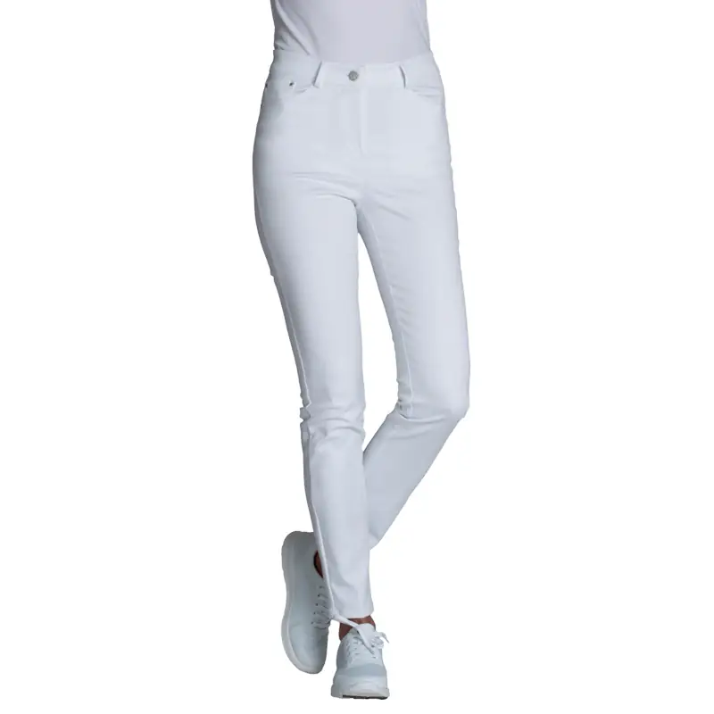 Pantalón ajustado de mujer Leiber 08/8512K 1 Pantalón ajustado Leiber 08/8512K blanco de mujer, vista frontal