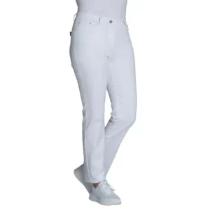Pantalón recto Leiber 08/8522K blanco de mujer, vista frontal