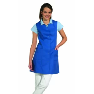 Casaca 7/8 sin mangas de mujer Leiber 09/3903 azul royal, vista frontal adicional con modelo
