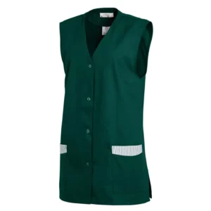 Casaca sin mangas de mujer Leiber 09/515 verde botella, vista frontal de la prenda