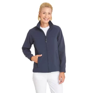 Chaqueta softshell de mujer Leiber 10/1145 azul marino, frontal sobre modelo