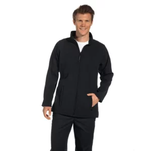 Chaqueta softshell de hombre Leiber 10/1146 negro, frontal sobre modelo
