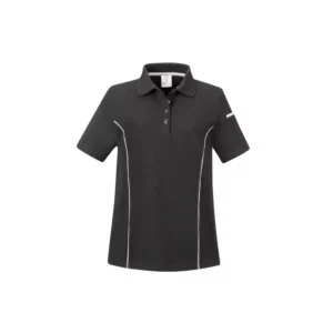 Polo de manga corta de mujer Leiber 10/2090 Negro/Blanco, vista frontal de la prenda