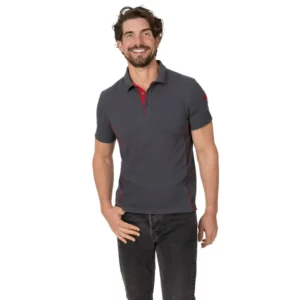 Polo Leiber 10/2125 antracita y rojo, puesto de frente