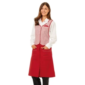 Chaleco 3 en 1 de mujer Leiber 10/2470 rojo, vista frontal con modelo