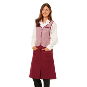 Chaleco 3 en 1 de mujer Leiber 10/2470 burdeos, vista frontal con modelo