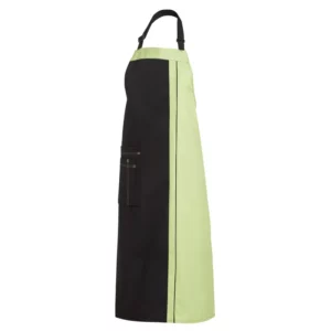 Delantal de peto Leiber 11/2522 negro y verde claro, vista frontal de la prenda