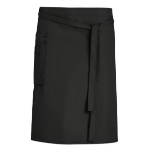 Delantal convertible Leiber 11/2786 negro, frontal de cintura