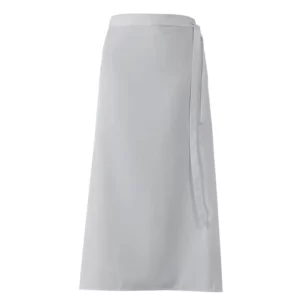 Delantal francés Leiber 11/289 gris plata, vista frontal de la prenda