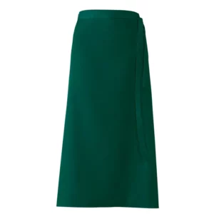 Delantal francés Leiber 11/289 verde botella, vista frontal de la prenda