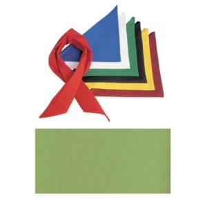 Pañoleta triangular Leiber 11/300 en varios colores y muestra de tejido verde manzana
