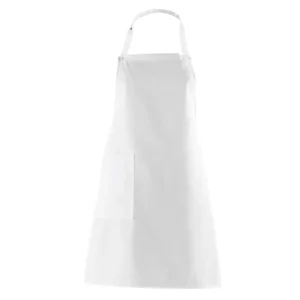 Delantal de peto Leiber 11/473 blanco, vista frontal de la prenda
